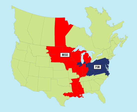 PJM/MISO Map